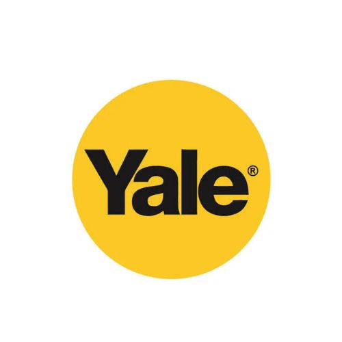 Yale yellow circle logo – global brand known for high-quality residential locks and smart locks