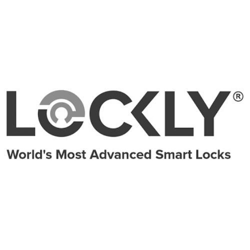Lockly logo with tagline World's Most Advanced Smart Locks – biometric and digital solutions